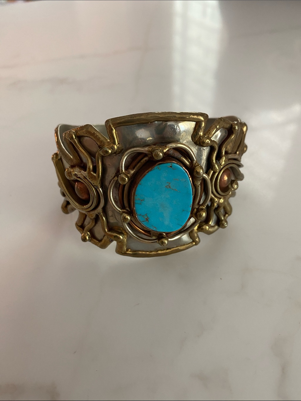 Brutalist Turquoise Cuff